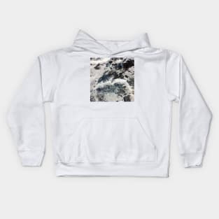 Contrasted blue and white rock formation Kids Hoodie